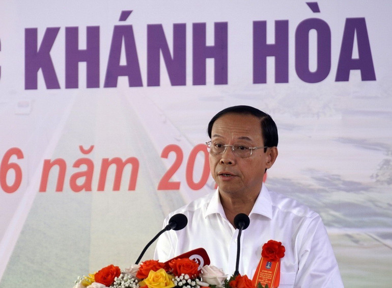 Đồng chí Nguyễn Văn Thọ, Chủ tịch Ủy ban nhân dân tỉnh Bà Rịa-Vũng Tàu phát biểu tại lễ khởi công.