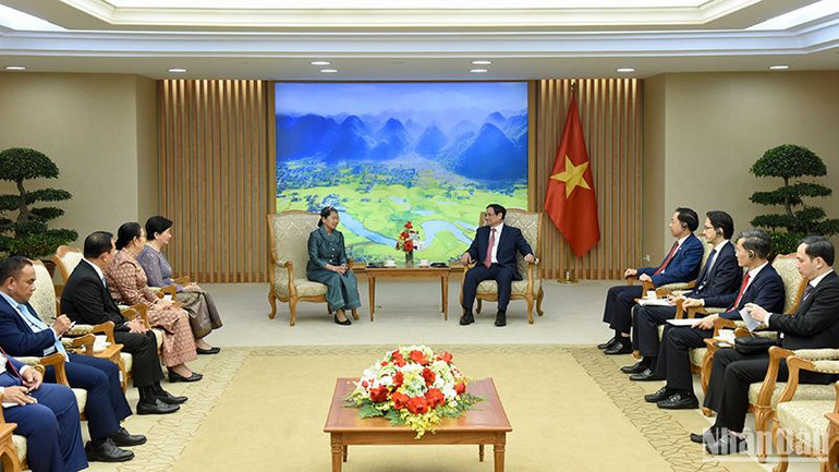 Quang cảnh buổi tiếp. (Ảnh: Trần Hải) Quang cảnh buổi tiếp. (Ảnh: Trần Hải)