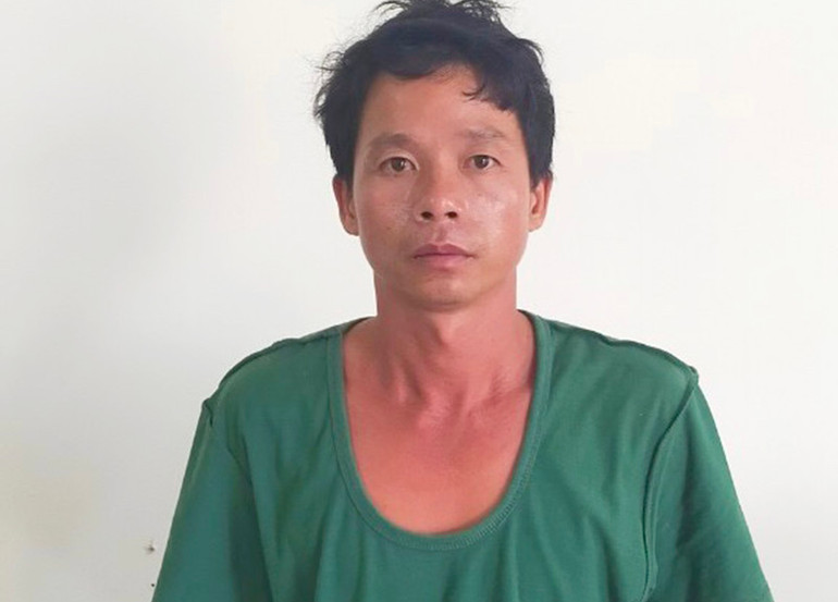 Đối tượng L.H.H. tại cơ quan Công an. Đối tượng L.H.H. tại cơ quan Công an.