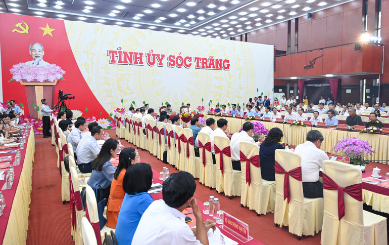 Quang cảnh hội nghị công bố quy hoạch tỉnh Sóc Trăng.