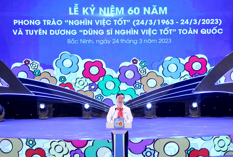 Đồng chí Võ Văn Thưởng phát biểu ý kiến tại buổi lễ. Đồng chí Võ Văn Thưởng phát biểu ý kiến tại buổi lễ.