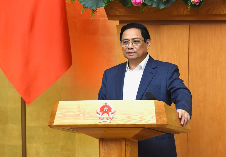 Thủ tướng Phạm Minh Chính phát biểu. Thủ tướng Phạm Minh Chính phát biểu.