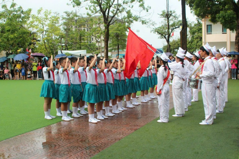 Hội thi nghi thức đội của học sinh thành phố Vĩnh Yên.