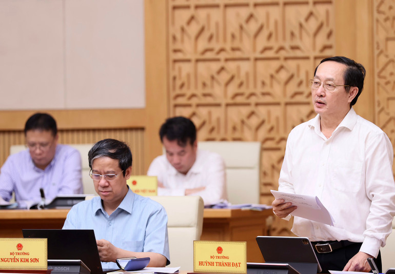 Bộ trưởng Khoa học và Công nghệ Huỳnh Thành Đạt phát biểu.