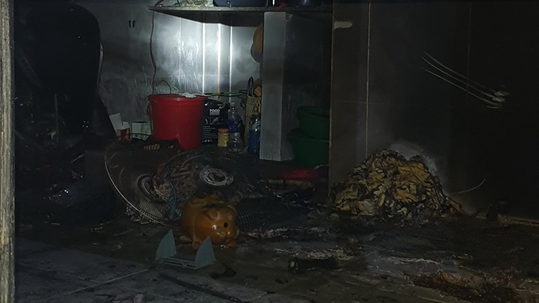 Hiện trường vụ cháy.