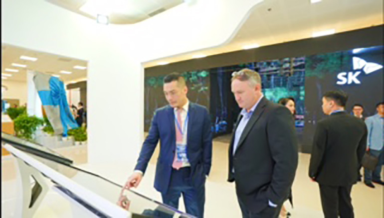 Hệ thống điều hành thông minh của MHT được giới thiệu tại triển lãm.