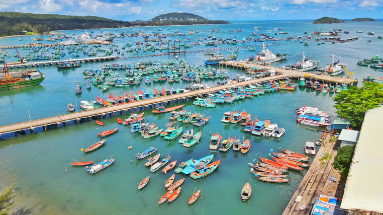 Một góc cảng An Thới, thành phố Phú Quốc. (Ảnh: Quốc Trinh) Một góc cảng An Thới, thành phố Phú Quốc. (Ảnh: Quốc Trinh)