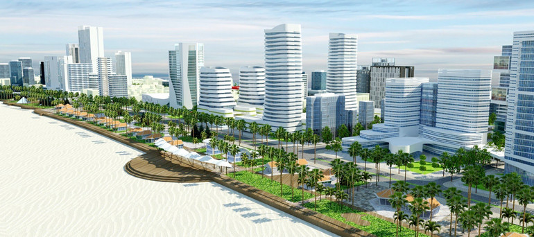 Mô hình quy hoạch Bãi Sau trở thành đô thị du lịch biển đẳng cấp quốc tế.