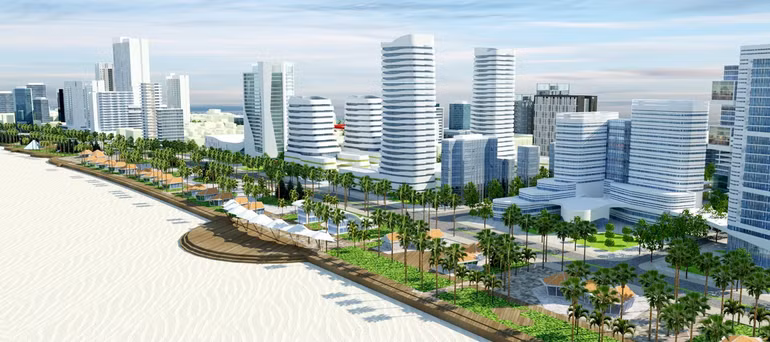 Mô hình quy hoạch Bãi Sau trở thành đô thị du lịch biển đẳng cấp quốc tế.