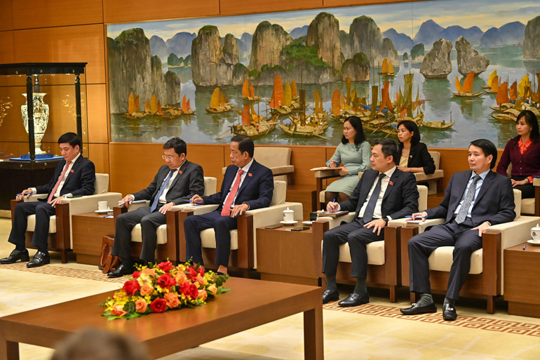 Các đại biểu Quốc hội Việt Nam dự buổi tiếp.