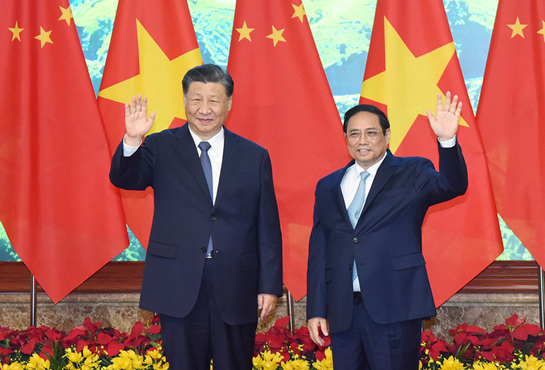 Thủ tướng Phạm Minh Chính và Tổng Bí thư, Chủ tịch Trung Quốc Tập Cận Bình.