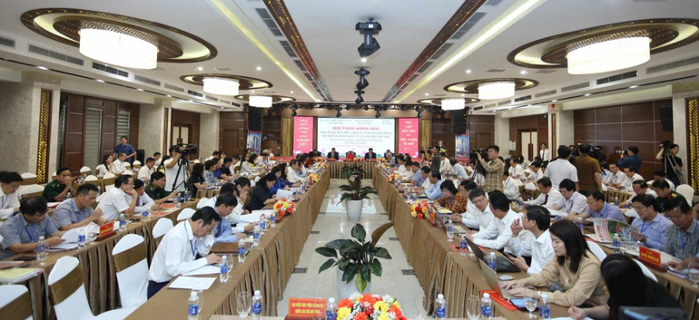 Toàn cảnh hội thảo khoa học "Tổng Bí thư Trần Phú-Chiến sĩ cộng sản kiên trung, bất khuất, người con ưu tú của dân tộc Việt Nam".