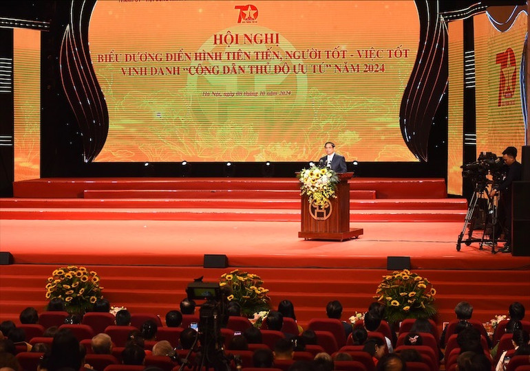 Thủ tướng Chính phủ Phạm Minh Chính phát biểu tại Hội nghị. (Ảnh: TRẦN HẢI) Thủ tướng Chính phủ Phạm Minh Chính phát biểu tại Hội nghị. (Ảnh: TRẦN HẢI)