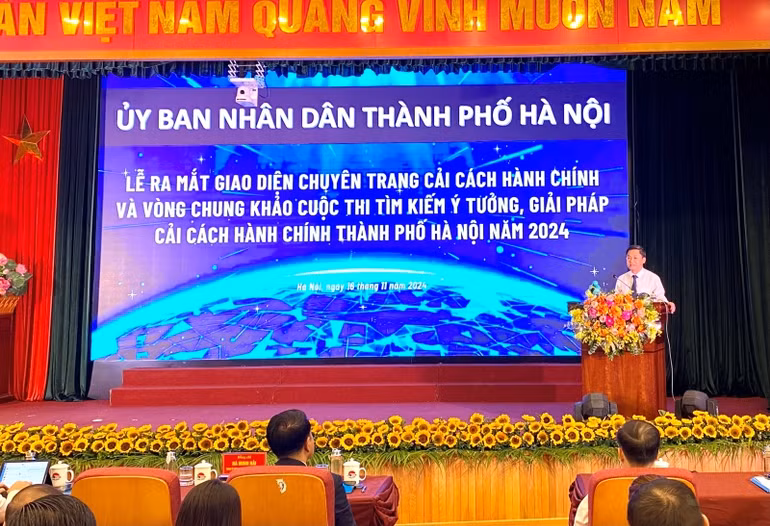 Phó Chủ tịch Ủy ban nhân dân thành phố Hà Nội Hà Minh Hải phát biểu tại chương trình. Phó Chủ tịch Ủy ban nhân dân thành phố Hà Nội Hà Minh Hải phát biểu tại chương trình.