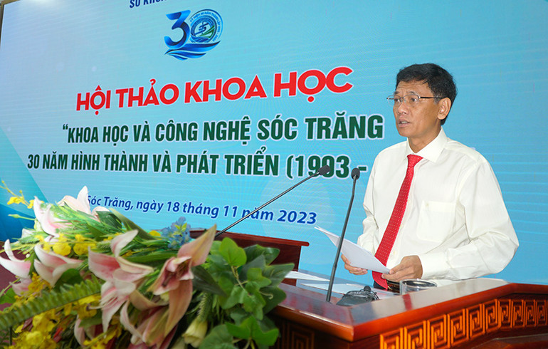 Bí thư Tỉnh ủy Sóc Trăng Lâm Văn Mẫn kêu gọi tăng cường hoạt động khoa và học công ở địa phương.