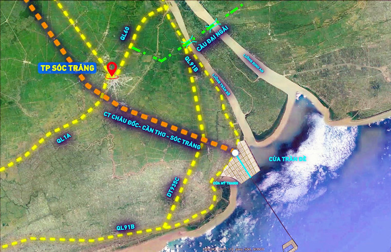 Cảng Trần Đề kết nối hiệu quả vào hệ thống giao thông cho khu vực đồng bằng sông Cửu Long.