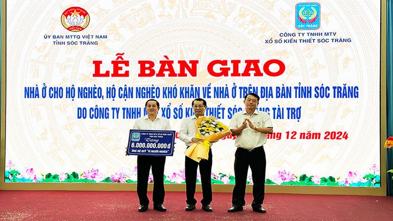 Công ty Xổ số kiến thiết Sóc Trăng tài trợ 6 tỷ đồng xây nhà Đại đoàn kết trong năm 2025.