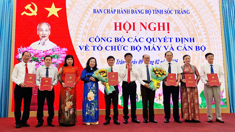 Công bố quyết định thành lập Ban Tuyên giáo và Dân vận Tỉnh ủy Sóc Trăng