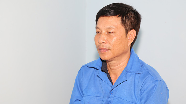 Đối tượng Nguyễn Tấn Phát tại cơ quan Công an. Đối tượng Nguyễn Tấn Phát tại cơ quan Công an.