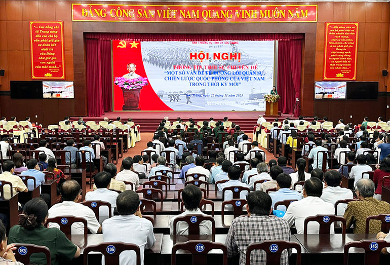 Tại điểm cầu chính của hội nghị.