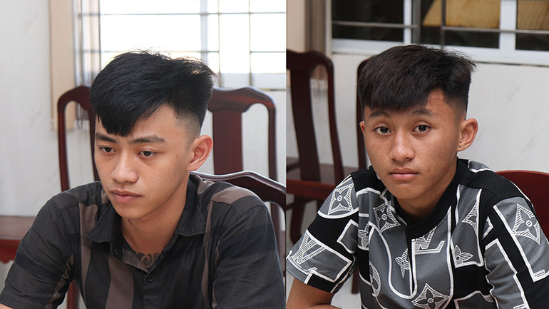 Các đối tượng Lâm Tuấn Kiệt (trái) và Lý Thanh.