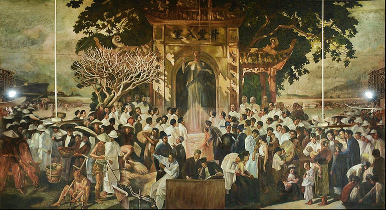 Bức hoạ đặc biệt trong giảng đường Đại học Quốc gia Hà Nội. Bức hoạ đặc biệt trong giảng đường Đại học Quốc gia Hà Nội.