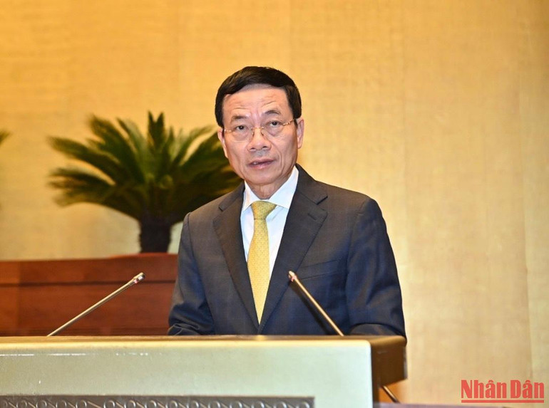 Bộ trưởng Thông tin và Truyền thông Nguyễn Mạnh Hùng. (Ảnh: ĐĂNG KHOA)