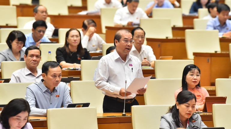 Đại biểu Trình Lam Sinh, Đoàn đại biểu Quốc hội tỉnh An Giang. (Ảnh: THỦY NGUYÊN)