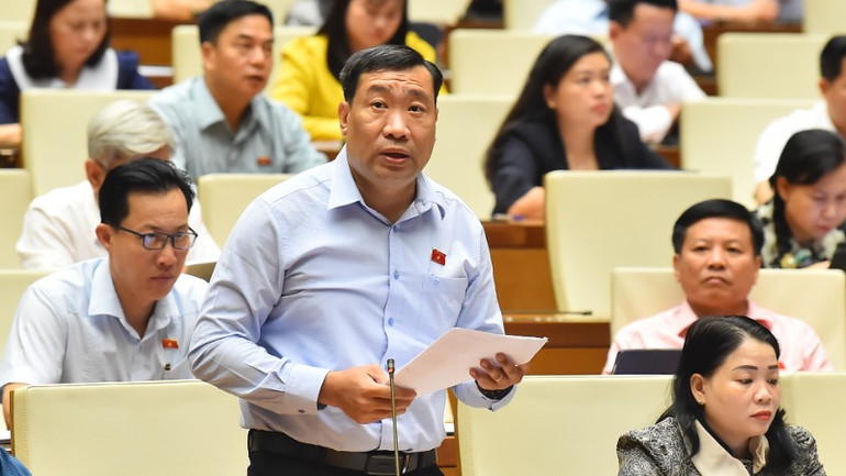 Đại biểu Thạch Phước Bình, Đoàn đại biểu Quốc hội tỉnh Trà Vinh. (Ảnh: THỦY NGUYÊN)