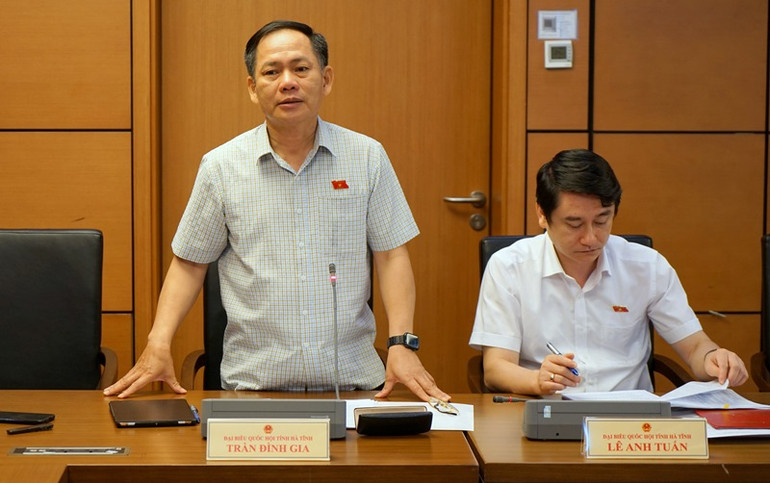 Đại biểu Trần Đình Gia - Đoàn đại biểu Quốc hội tỉnh Hà Tĩnh. (Ảnh: TRUNG HƯNG)