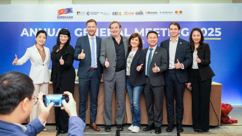 Ban lãnh đạo mới của EuroCham. (Ảnh: EuroCham) Ban lãnh đạo mới của EuroCham. (Ảnh: EuroCham)