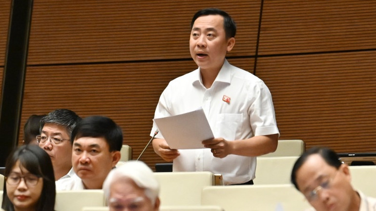 Đại biểu Đào Chí Nghĩa (Cần Thơ) phát biểu. (Ảnh: THỦY NGUYÊN)