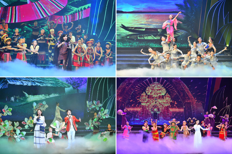 Các tiết mục văn nghệ đặc sắc mang âm hưởng dân tộc truyền thống được trình diễn tại Lễ tuyên dương.