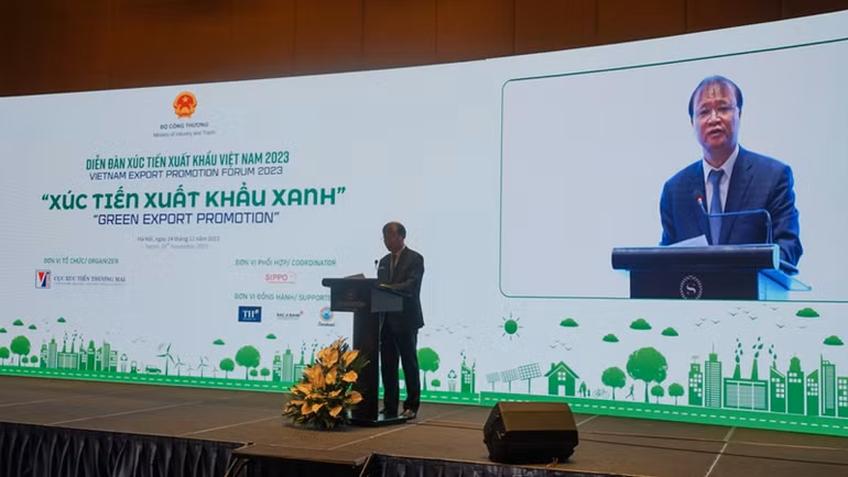 Thứ trưởng Công thương Đỗ Thắng Hải phát biểu khai mạc diễn đàn. (Ảnh: TRUNG HƯNG)