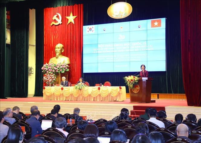 Đại sứ Hàn Quốc tại Việt Nam Oh Youngju phát biểu chào mừng. (Ảnh: TTXVN)