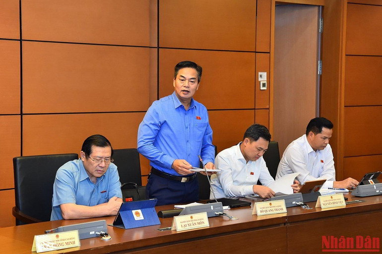 Đại biểu Đỗ Quang Thành (Cao Bằng) phát biểu. (Ảnh: THỦY NGUYÊN)