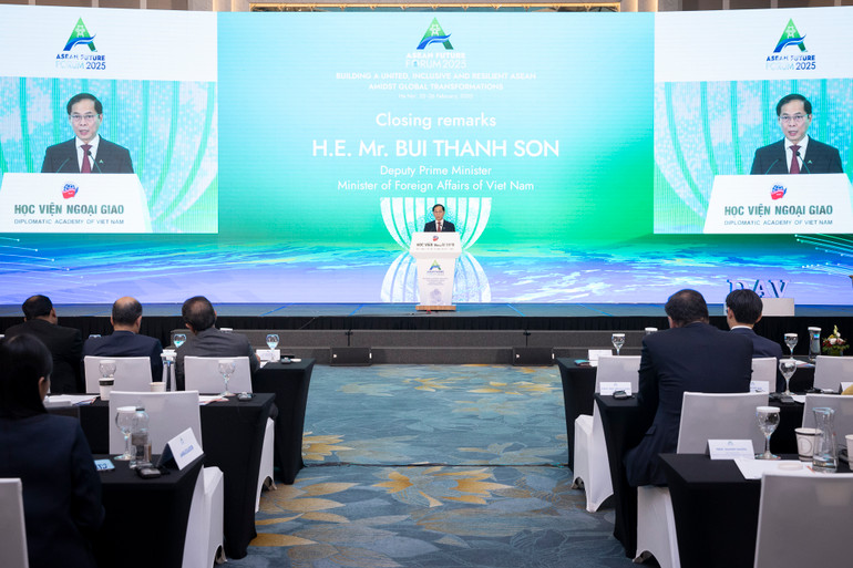 Toàn cảnh phiên bế mạc Diễn đàn Tương lai ASEAN 2025. (Ảnh: SƠN TÙNG)