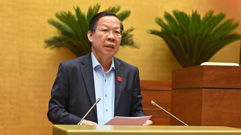 Chủ nhiệm Ủy ban Kinh tế và Tài chính của Quốc hội Phan Văn Mãi. (Ảnh: BÙI GIANG)