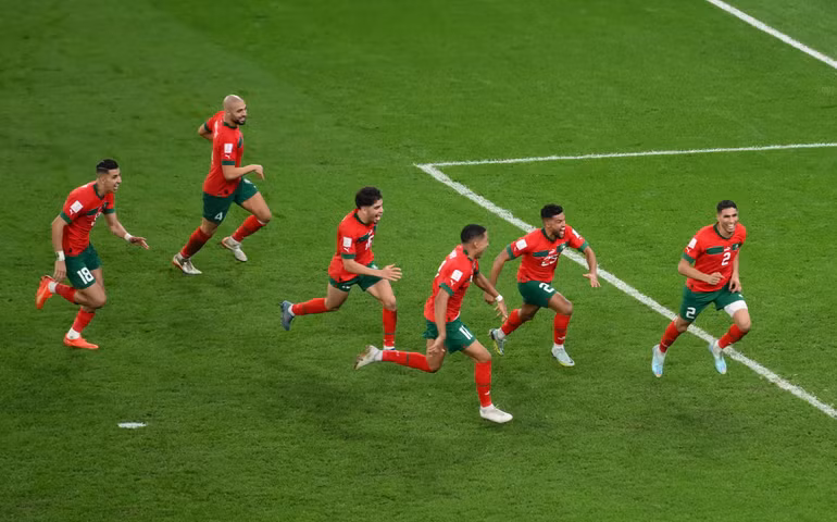 Tuyển Maroc có sự pha trộn hài hòa giữa các cầu thủ nội và các cầu thủ gốc Maroc sinh ra ở nước ngoài. (Ảnh: Reuters)