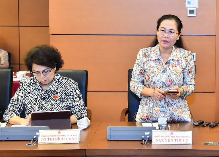 Đại biểu Nguyễn Thị Lệ (TP Hồ Chí Minh). (Ảnh: THỦY NGUYÊN)