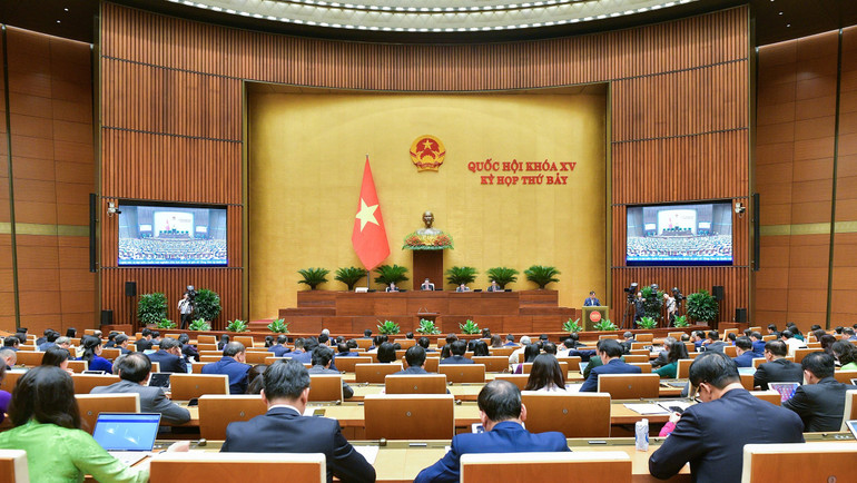 Toàn cảnh phiên họp chiều 20/5. (Ảnh: quochoi.vn)