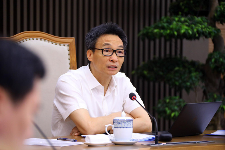 Phó Thủ tướng Vũ Đức Đam phát biểu tại cuộc họp. (Ảnh: VGP)