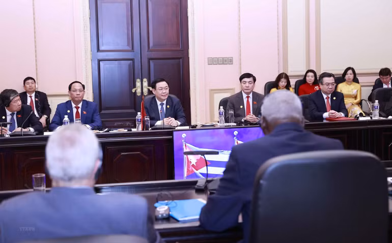 Chủ tịch Quốc hội Vương Đình Huệ phát biểu. (Ảnh: Doãn Tấn/TTXVN)