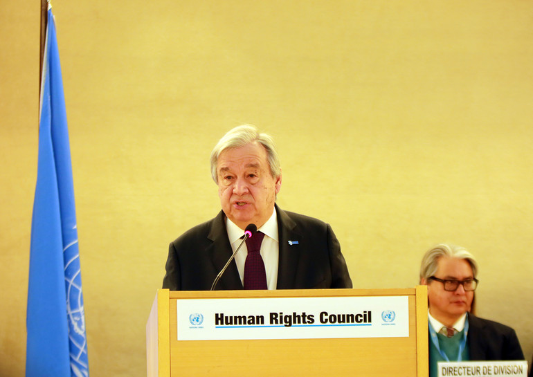Tổng Thư ký Liên hợp quốc António Guterres phát biểu tại phiên họp. (Ảnh: VGP) Tổng Thư ký Liên hợp quốc António Guterres phát biểu tại phiên họp. (Ảnh: VGP)