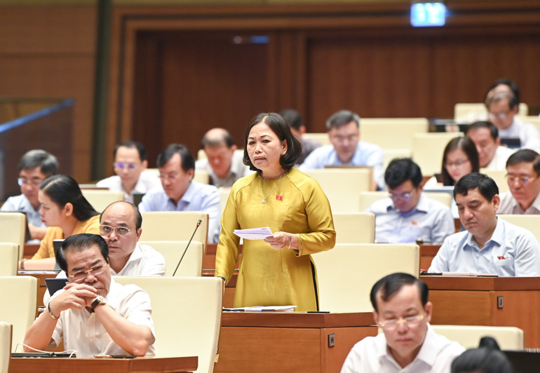 Đại biểu Nguyễn Thị Yến - Đoàn đại biểu Quốc hội tỉnh Bà Rịa-Vũng Tàu. (Ảnh: DUY LINH)