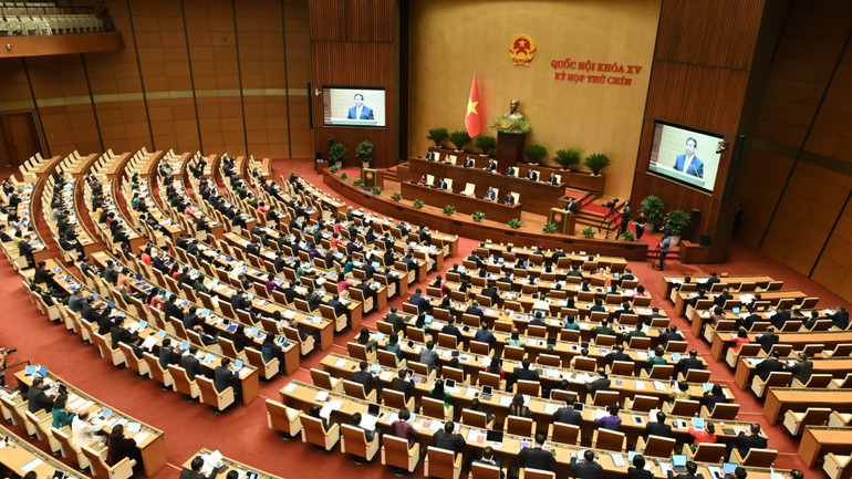 Quang cảnh phiên họp của Quốc hội.