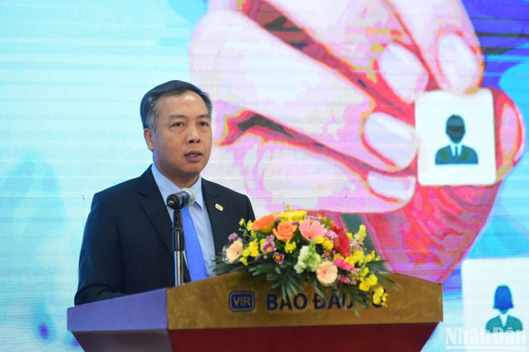 Ông Lê Trọng Minh, Tổng Biên tập Báo Đầu tư phát biểu. (Ảnh: TRUNG HƯNG) Ông Lê Trọng Minh, Tổng Biên tập Báo Đầu tư phát biểu. (Ảnh: TRUNG HƯNG)