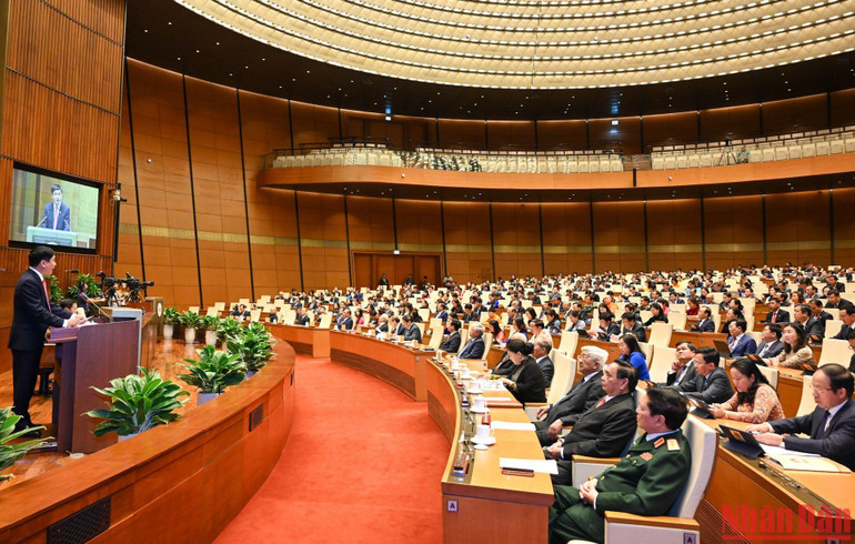 Quang cảnh phiên bế mạc Kỳ họp thứ tư, Quốc hội khóa XV. (Ảnh: DUY LINH)