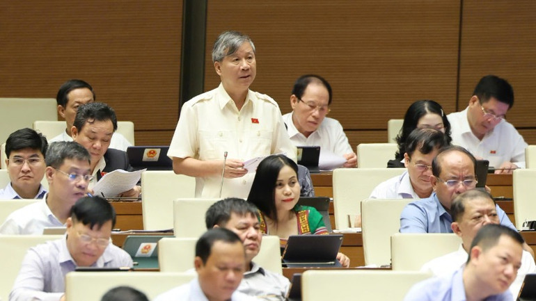 Đại biểu Nguyễn Anh Trí (Hà Nội) phát biểu. (Ảnh: DUY LINH)