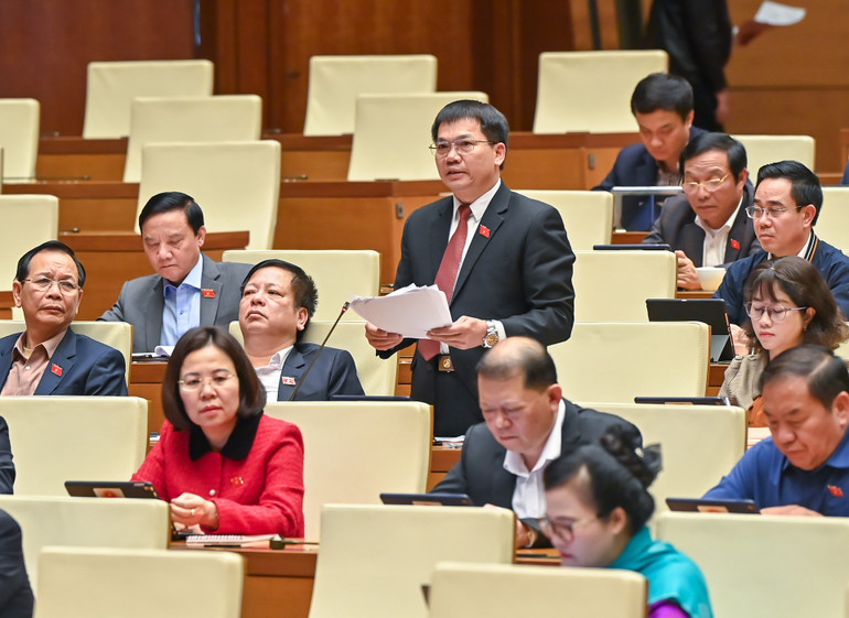 Đại biểu Dương Khắc Mai (Đắk Nông) phát biểu. (Ảnh: DUY LINH)